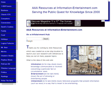 Tablet Screenshot of information-entertainment.com